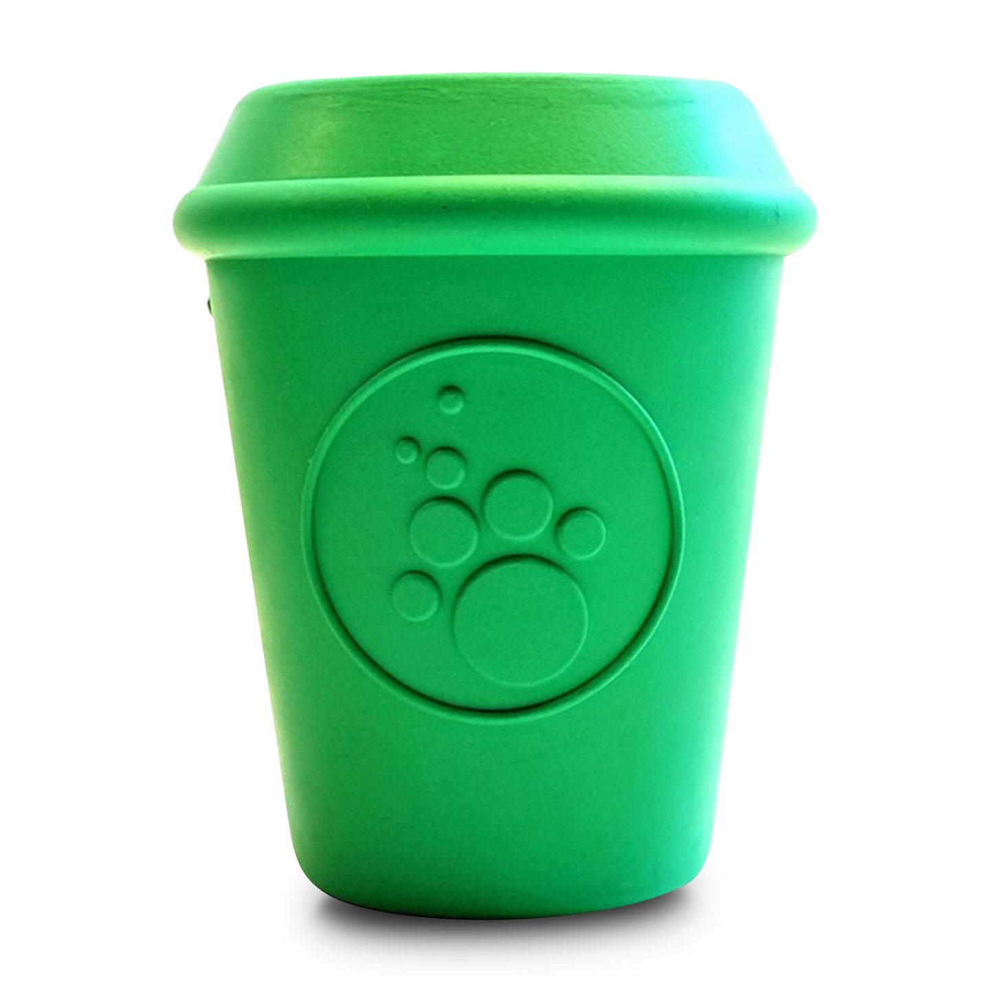 SodaPup Coffee Cup – Durable Dog Treat Dispenser & Chew Toy Made in USA from Non-Toxic Pet Safe Food Safe Natural Rubber Material for Mental Stimulation Problem Chewing Calming Nerves & More